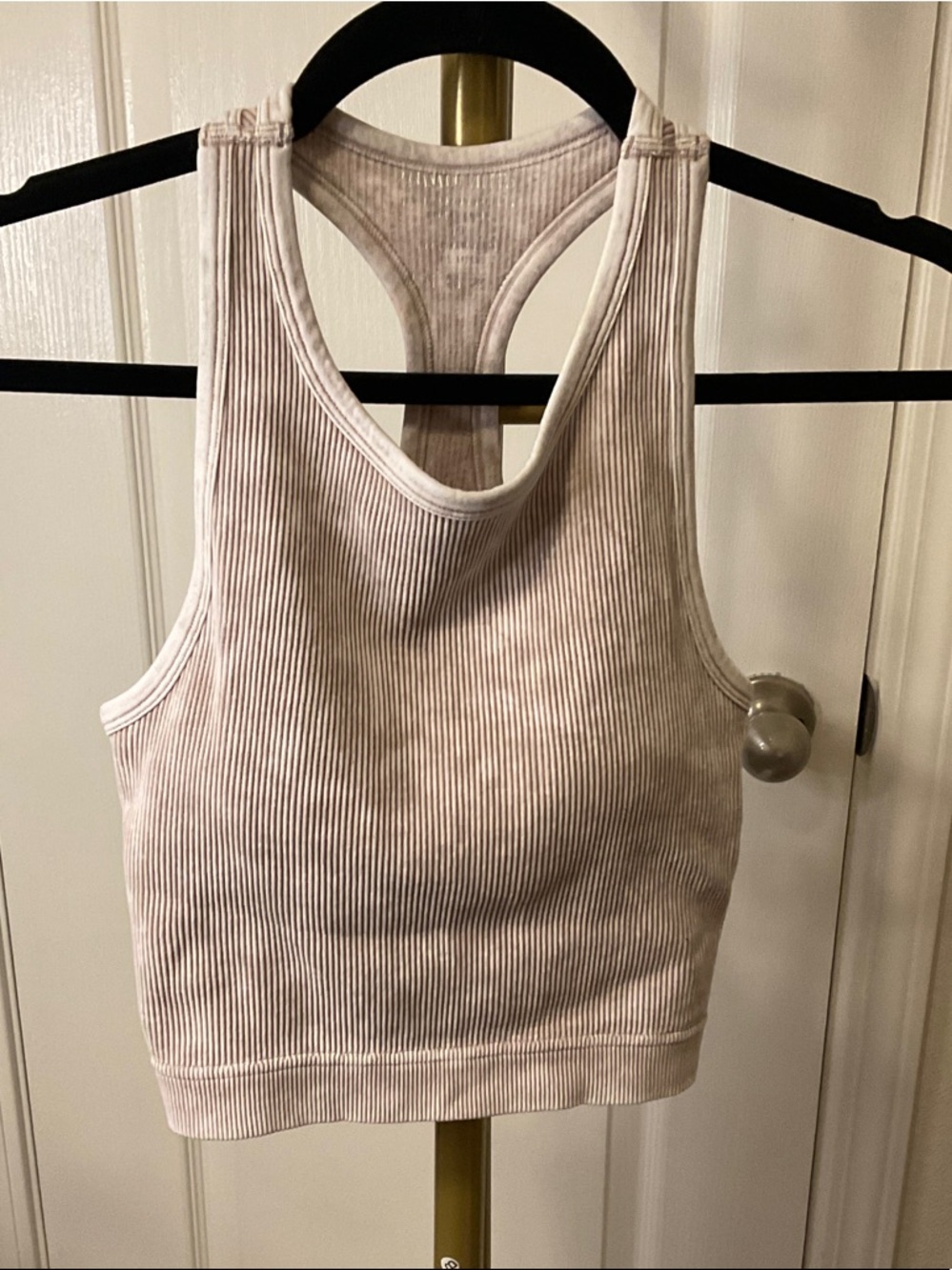 Zenana ribbed racerback cropped tank top